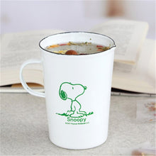 Load image into Gallery viewer, Large-capacity Japanese-style coffee mug roasted enamel cup with pull-out foam high-value with scale 1000ml large capacity mk38