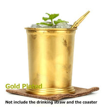 Load image into Gallery viewer, Mint Julep Cup Stainless Steel Cocktail Mug Cup Mixed Drinks Cup Martini Mojito Drink Bar Party Beer Cup Mugs
