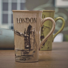 Load image into Gallery viewer, European and American pop creative glass ceramic high-capacity literary retro mugs office home coffee cup
