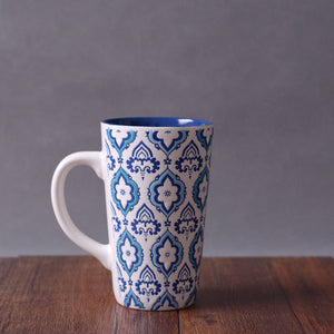European and American pop creative glass ceramic high-capacity literary retro mugs office home coffee cup