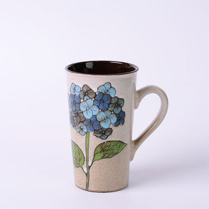 European and American pop creative glass ceramic high-capacity literary retro mugs office home coffee cup