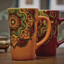 Load image into Gallery viewer, European and American pop creative glass ceramic high-capacity literary retro mugs office home coffee cup
